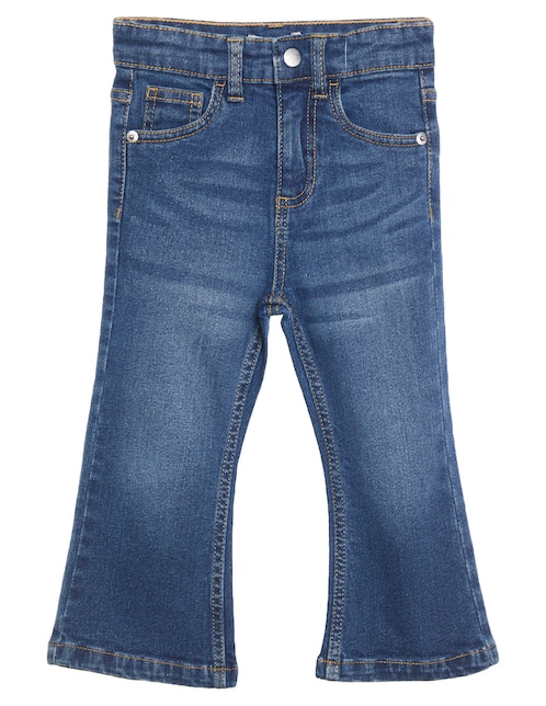 Jeans relaxed flare deslavado para niña 1