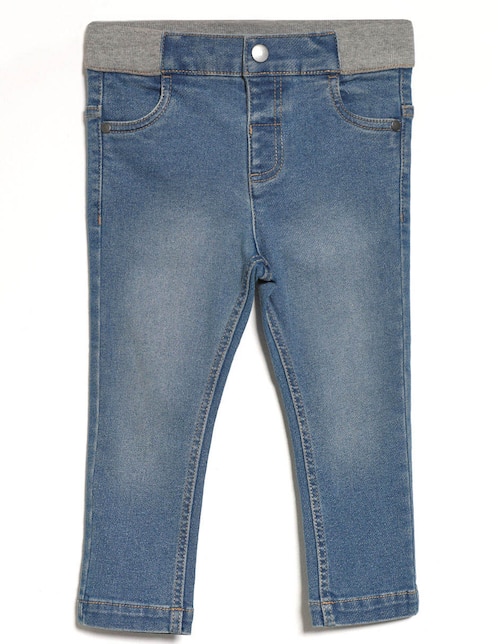 Jeans skinny deslavado para niña 1