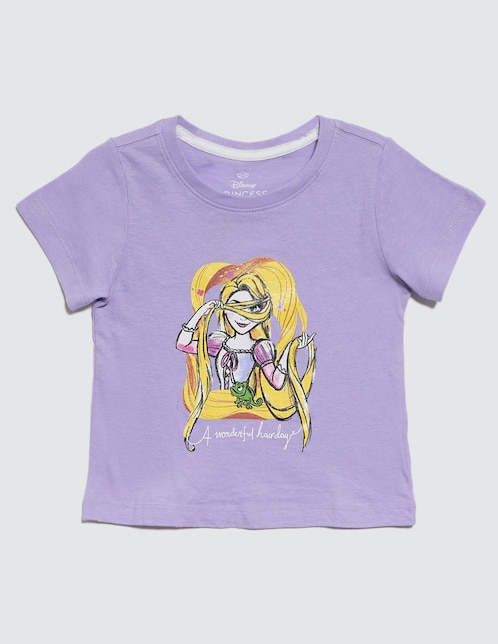 Playera Rapunzel manga corta para niña 1