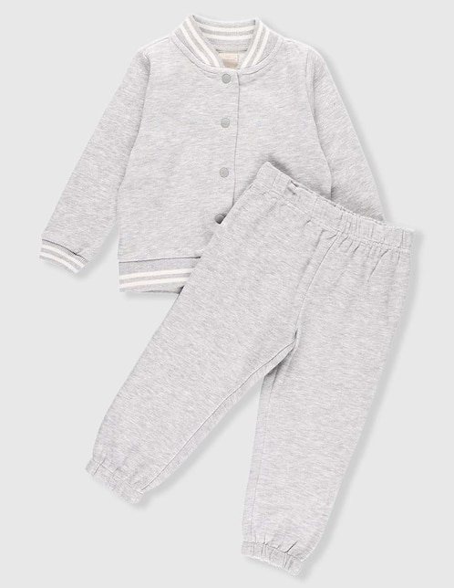 Conjunto pants entrenamiento de algodón y poliéster para niño 2 piezas 1