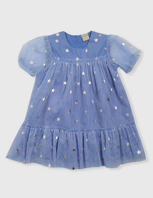 Vestido manga globo para bebé niña 1