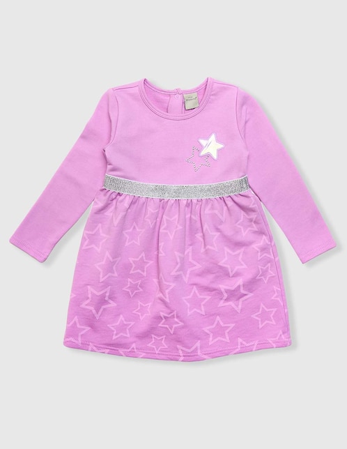 Vestido manga regular para bebé niña