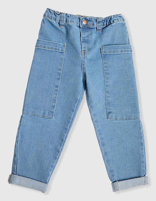 Jeans baggy lavado claro para niño 1
