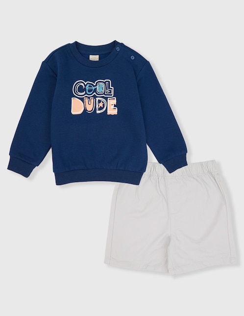 Conjunto short Weekend Baby para niño 2 piezas