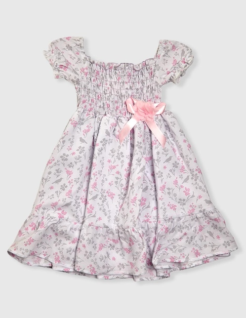 Vestido manga globo para niña 1
