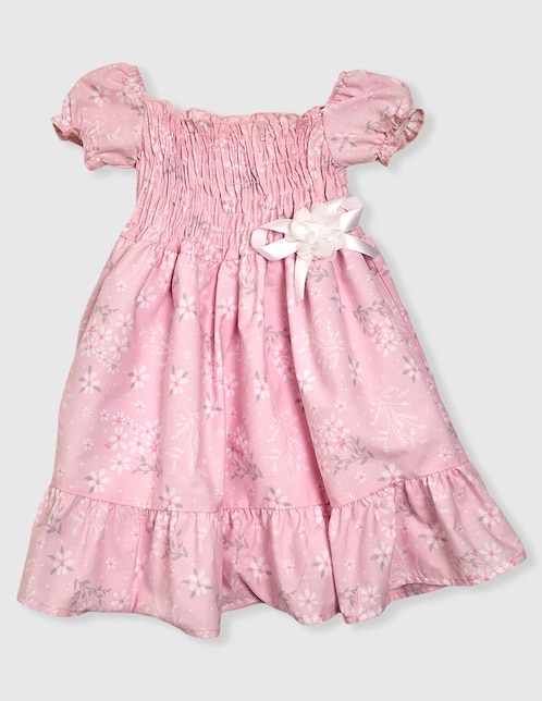 Vestido manga globo para niña 1