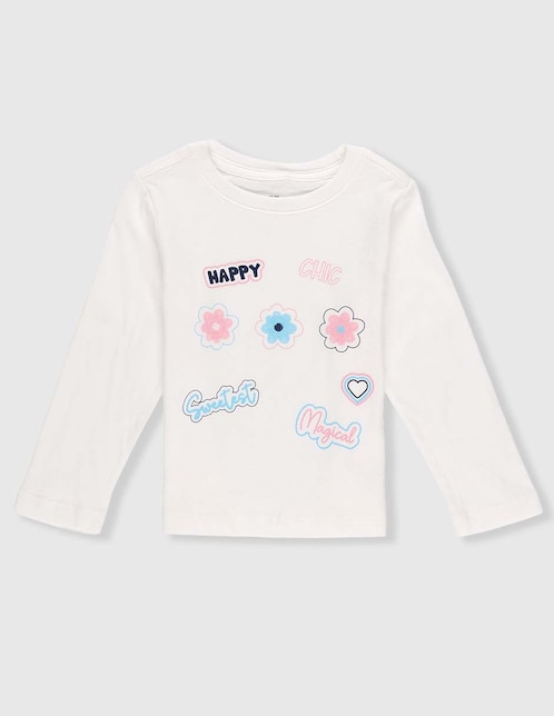 Playera manga larga para niña 1