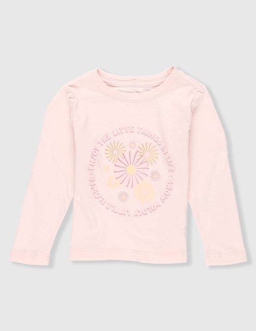 Playera manga larga para bebé niña