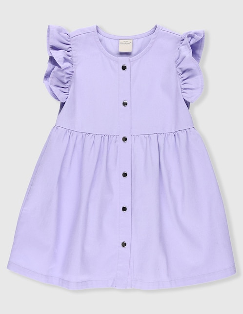 Vestido manga volantes para niña 1
