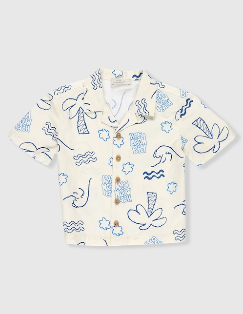 Camisa casual de algodón manga corta para bebé niño 1