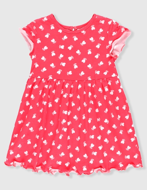 Vestido manga volantes para niña 1