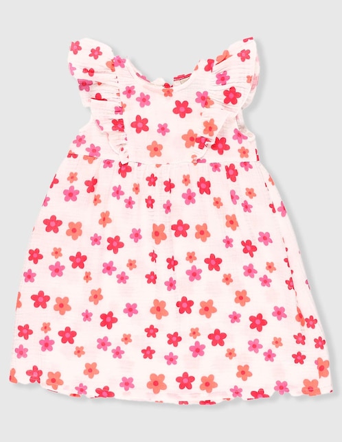 Vestido manga cap para niña 1