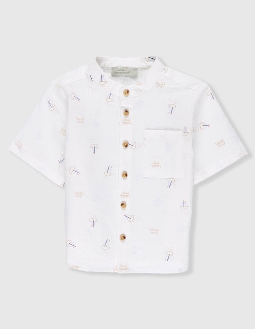 Camisa casual de algodón manga corta para niño 1