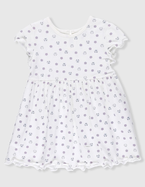 Vestido manga mariposa para niña 1