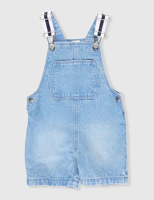 Overol short Weekend Baby de mezclilla para niña