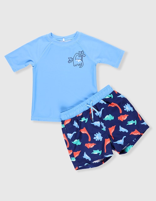 Traje de baño short Dinosaurios para bebé 1