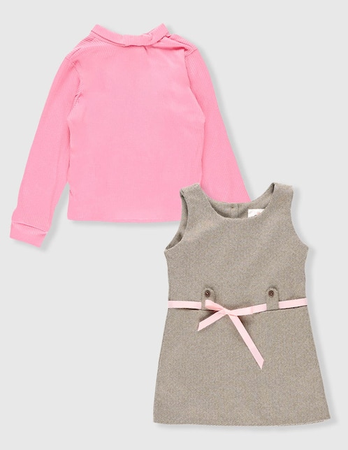 Conjunto vestido manga regular para niña 1