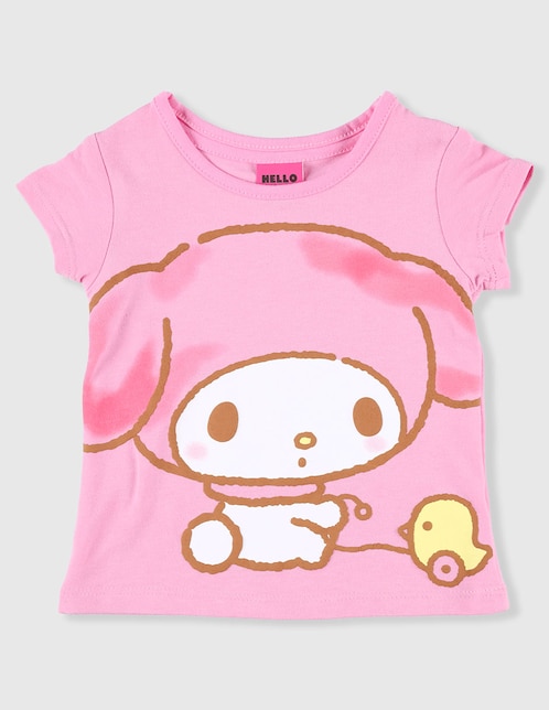 Playera My Melody Hello Kitty manga corta para niña 1