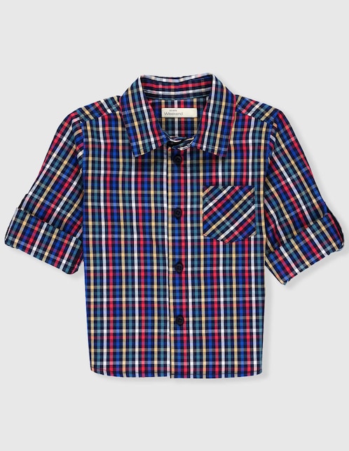 Camisa casual Weekend Baby de algodón manga larga para niño