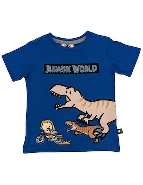 Playera Universal Jurassic World Maga Corta Para Niño