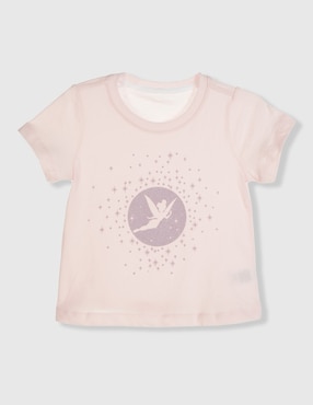 Playera Disney Dtr Tinkerbell manga corta para niña