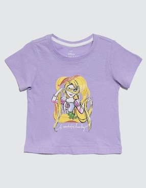 Playera Disney DTR Enredados Manga Corta Para Niña