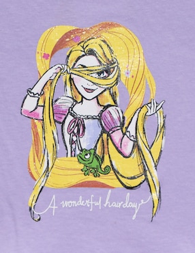 Playera Rapunzel manga corta para niña