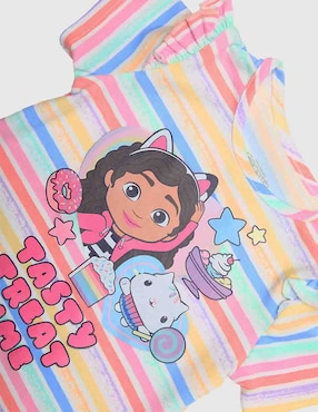 Playera Universal Gabby's Dollhouse manga corta para bebé niña