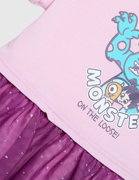Vestido Disney Dtr manga regular para niña