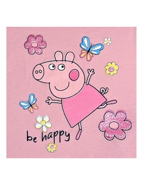 Playera Peppa Pig manga corta para niña