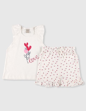 Conjunto casual Weekend Baby de algodón para bebé niña 2 piezas Conjunto casual Weekend Baby de algodón para bebé niña 2 piezas