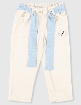 Jeans jogger amplio Weekend Baby lavado claro para niña