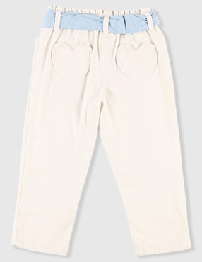Jeans jogger amplio Weekend Baby lavado claro para niña