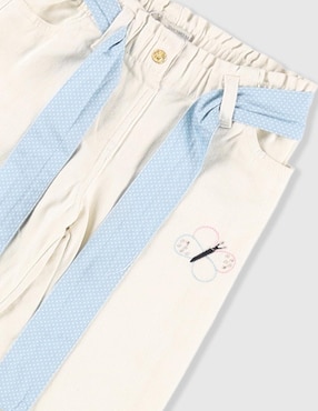 Jeans jogger amplio Weekend Baby lavado claro para niña