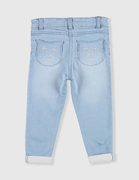 Jeans straight Weekend Baby deslavado para niño