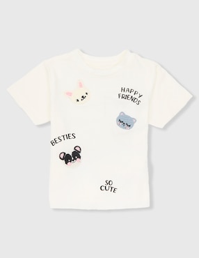 Playera Weekend Baby manga corta para bebé niña