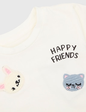 Playera Weekend Baby manga corta para bebé niña