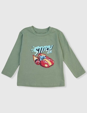 Playera Disney DTR Stitch manga larga para niño