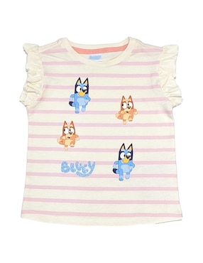 Playera Panaderia Bluey y Bingo manga corta para niña
