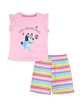 Conjunto casual Panaderia Bluey para niña 2 piezas