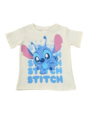 Playera Disney Stitch manga corta para niño