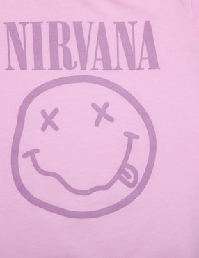 Playera Rock Nirvana manga corta para bebé niña