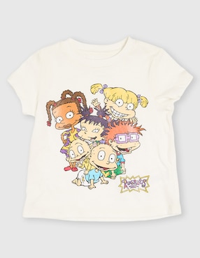 Playera Rugrats manga corta para bebé niña