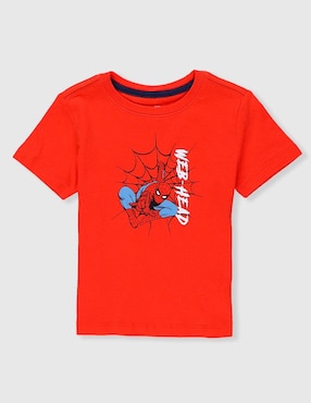 Playera Spider-Man manga corta para preescolar niño