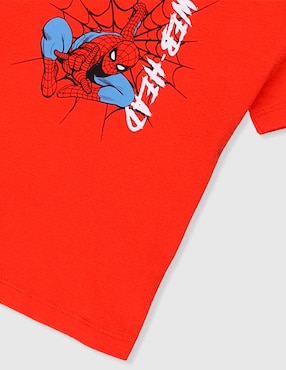 Playera Spider-Man manga corta para preescolar niño