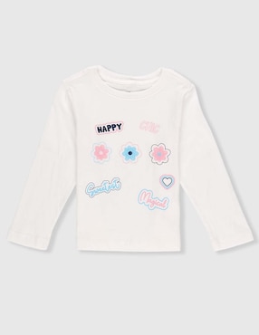 Playera manga larga para niña