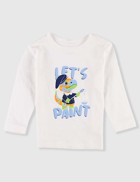 Playera manga larga para bebé niño