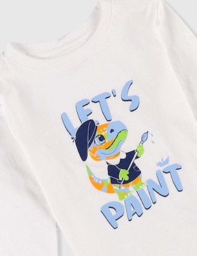 Playera manga larga para bebé niño