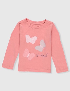 Playera manga larga para bebé niña