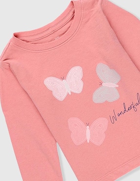 Playera manga larga para bebé niña